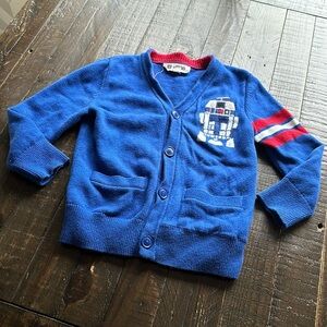 Size 4 Star Wars gap cardigan with R2-D2 on the front 2017 an excellent cond